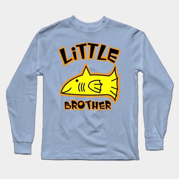 Little Brother Yellow Fish Long Sleeve T-Shirt by Barthol Graphics